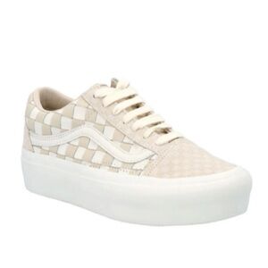 Old Skool Checkered Cream Sneakers